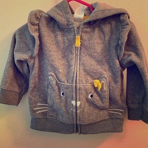 Baby girl fleece hoodie